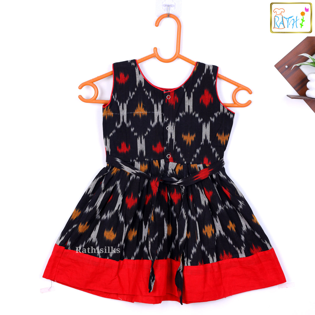 Black & Red Ikat Frock