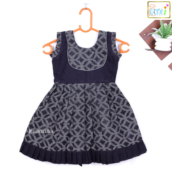 Black Ikat Frock