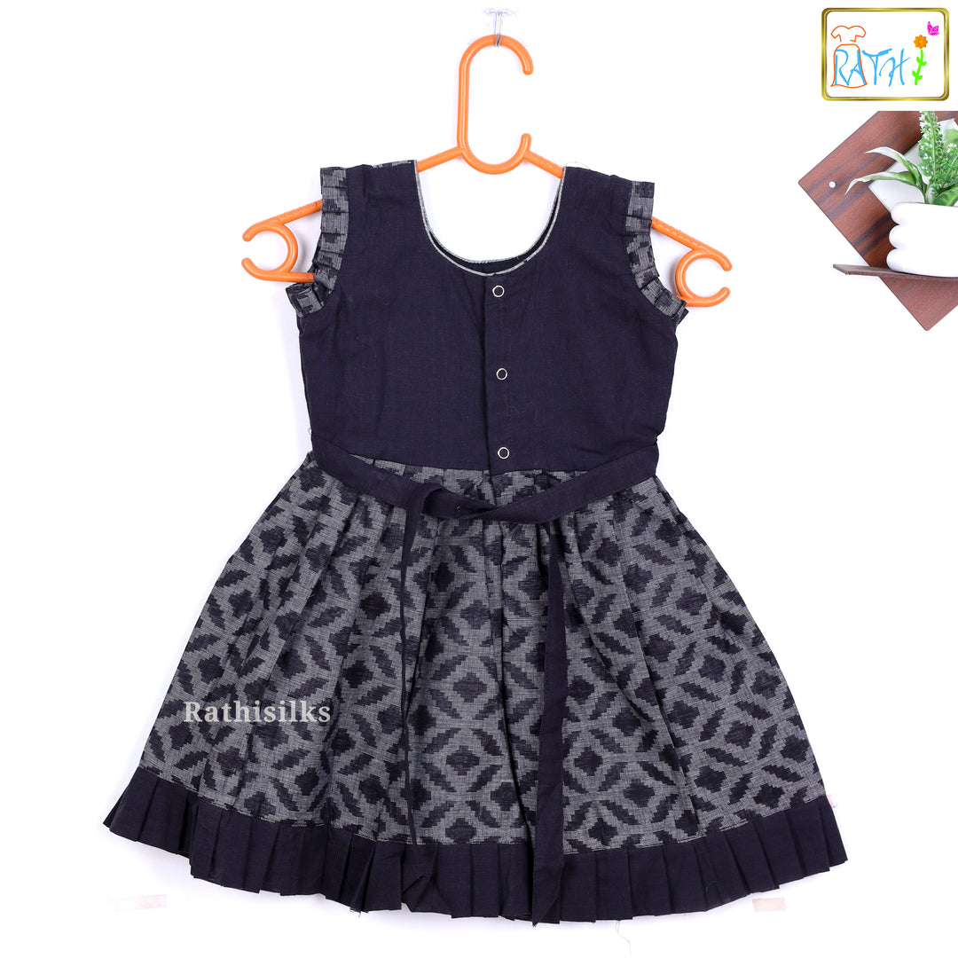 Black Ikat Frock