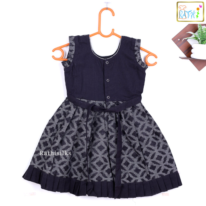 Black Ikat Frock
