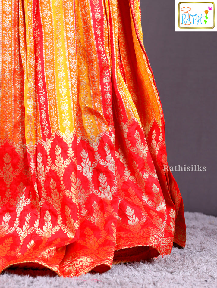 Red & Gold Half Saree