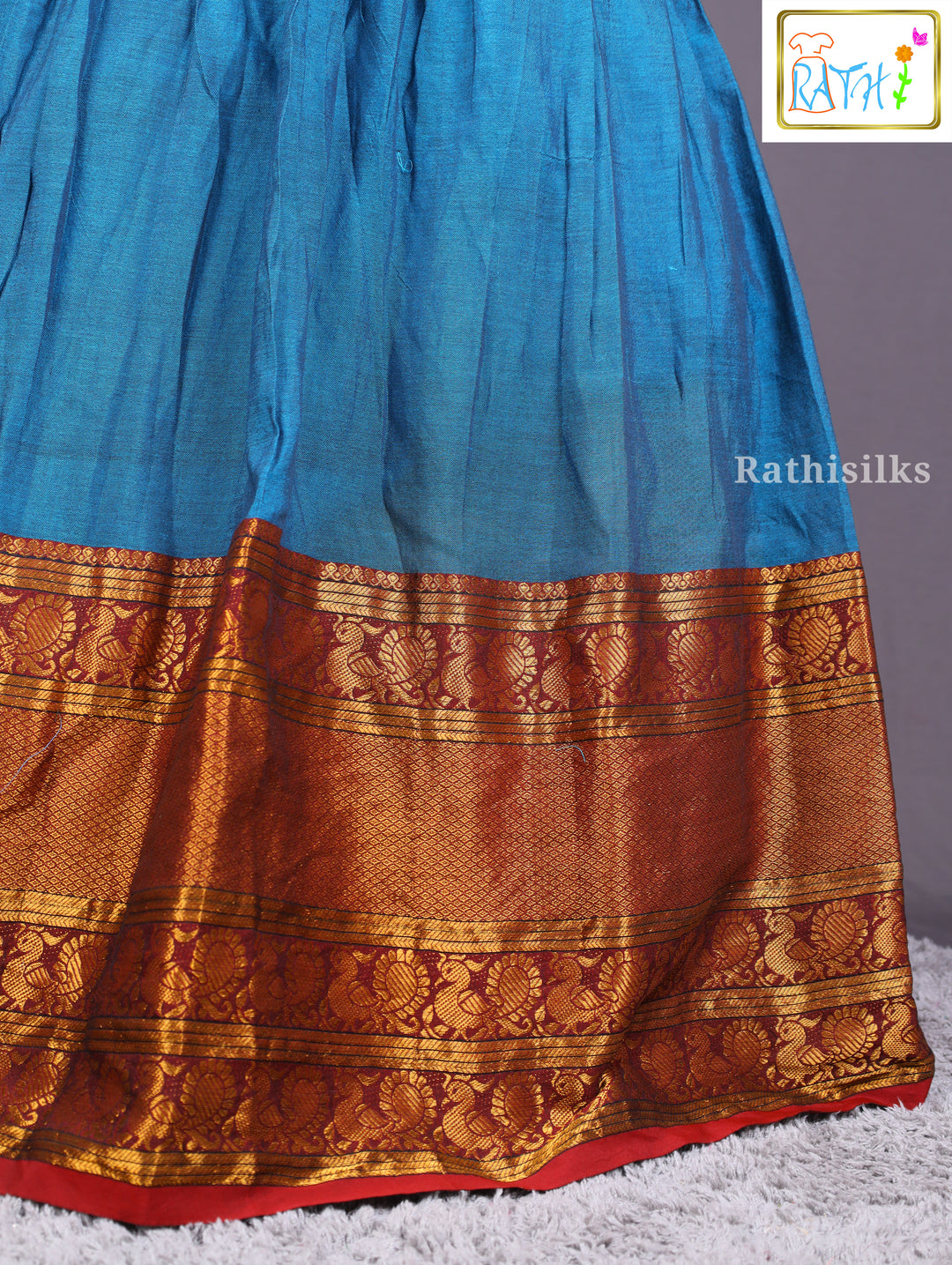 Red & Blue Half Saree