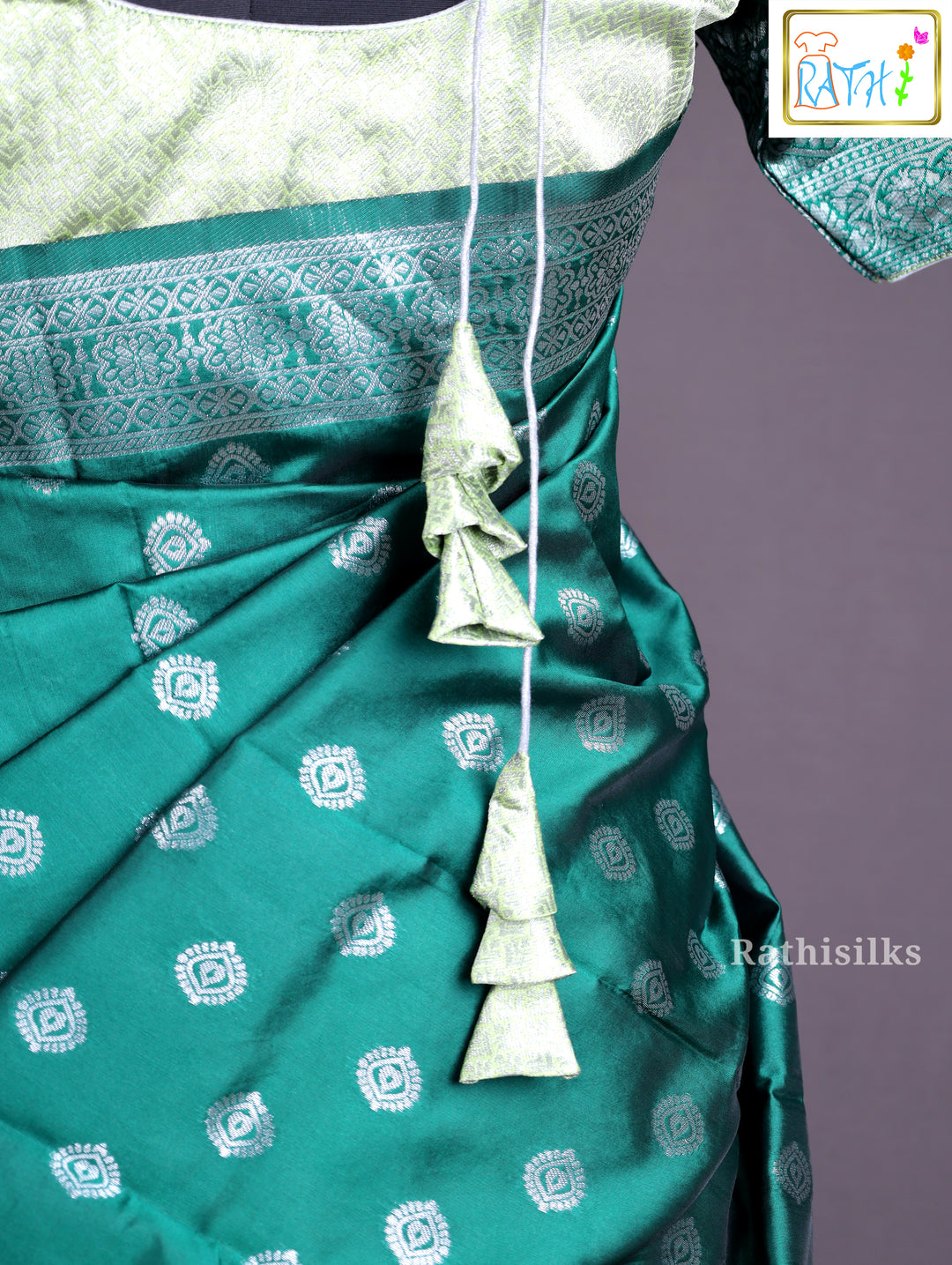 Teal & Mint Green Half Saree