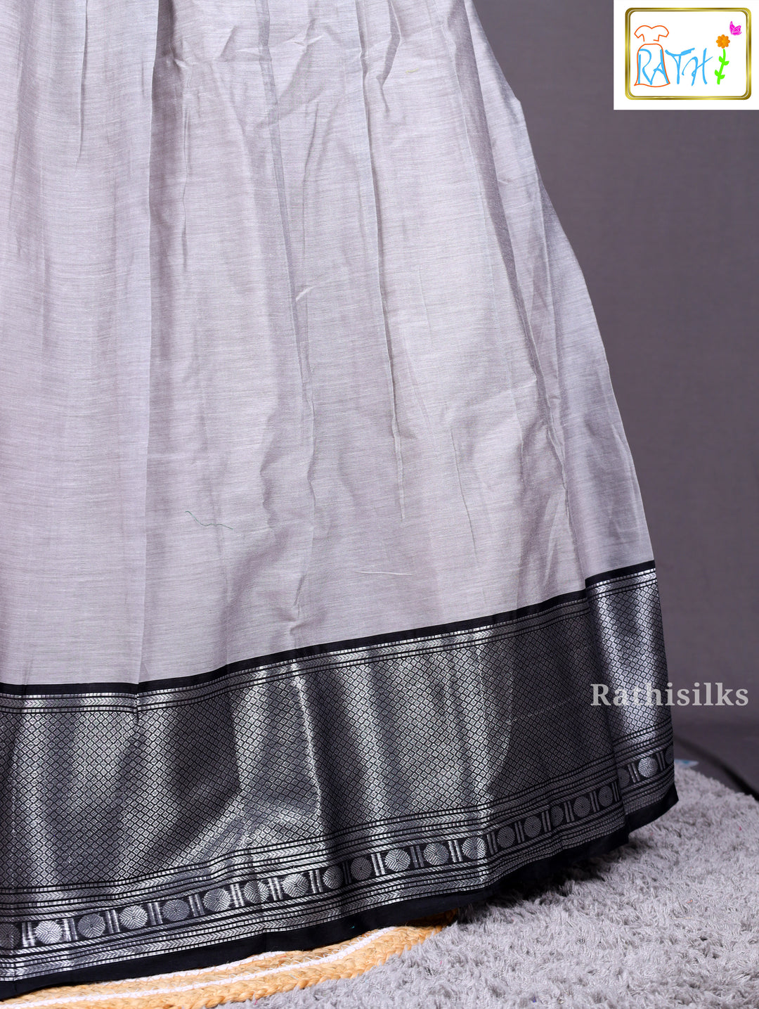 Black & Silver Half Saree