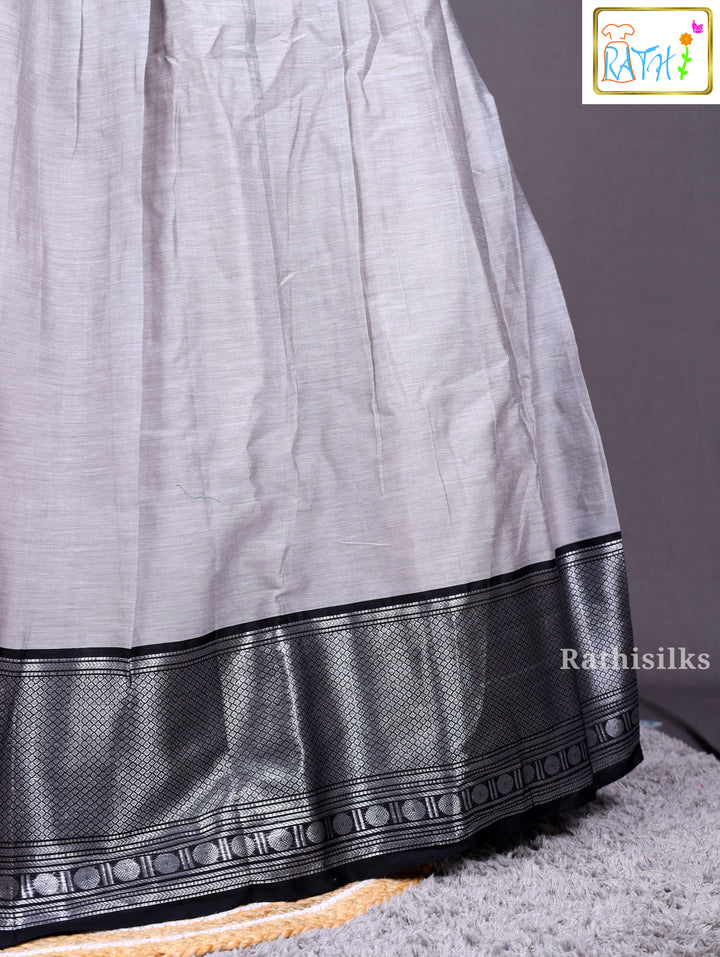 Black & Silver Half Saree