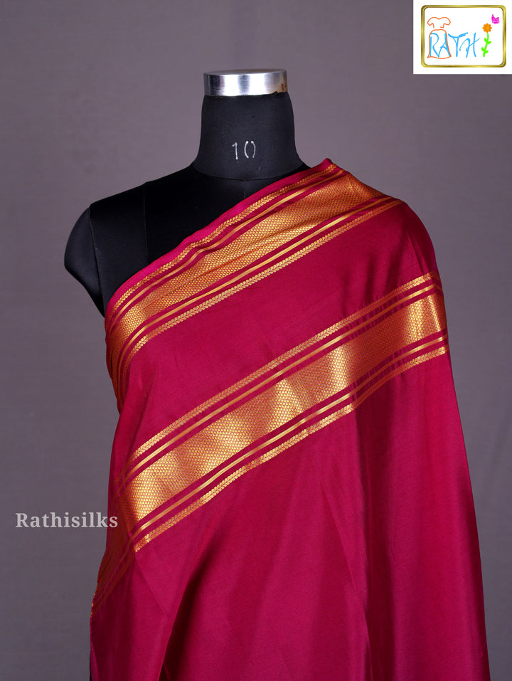 Blush Pink Floral Printed Synthetic Saree