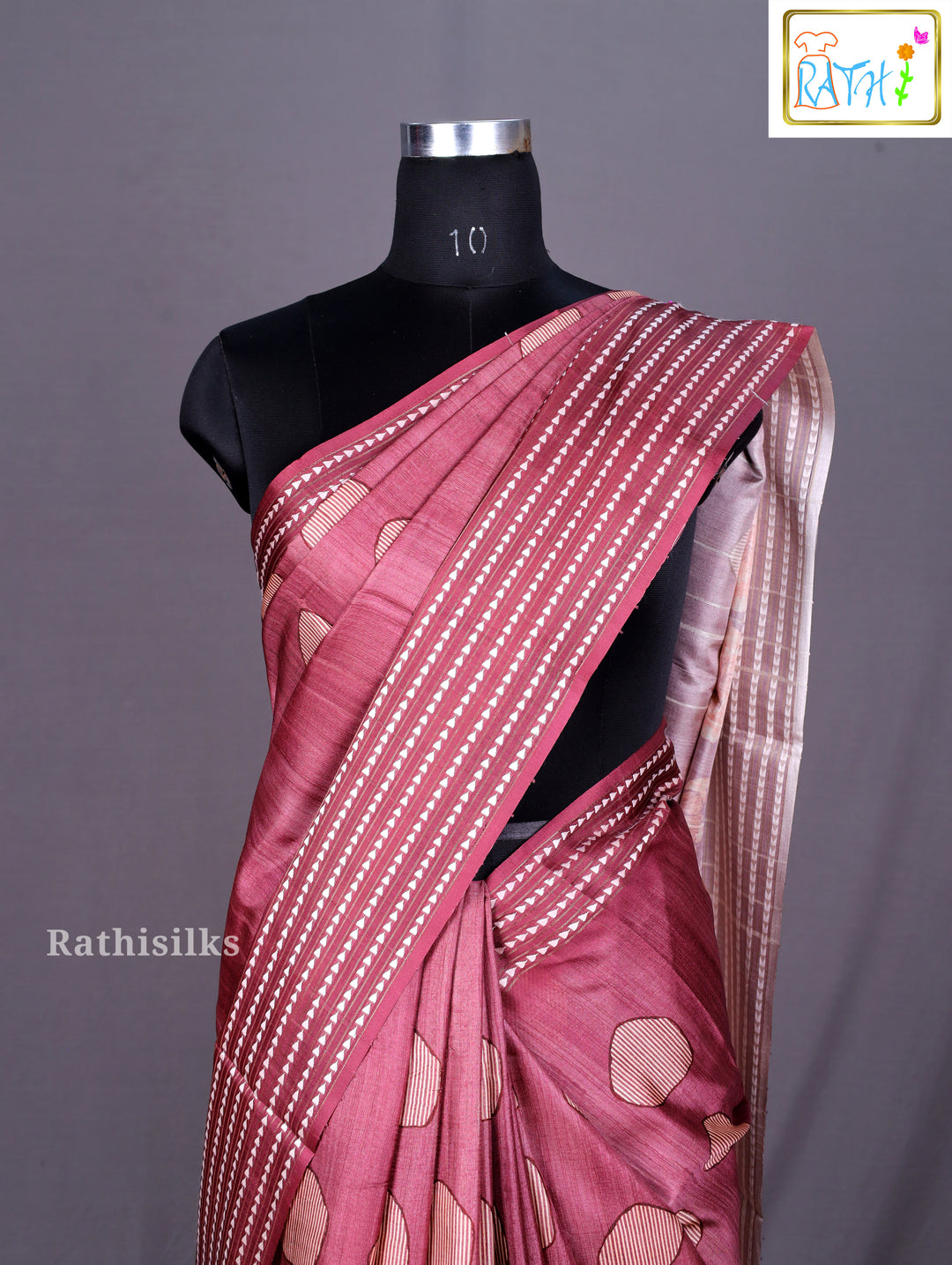 Deep Magenta Synthetic Saree