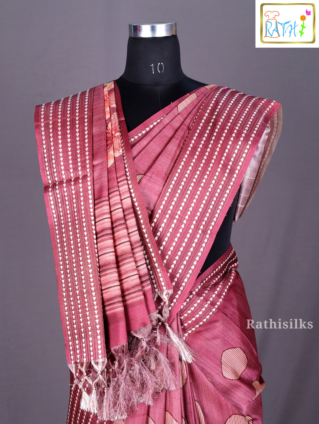 Deep Magenta Synthetic Saree
