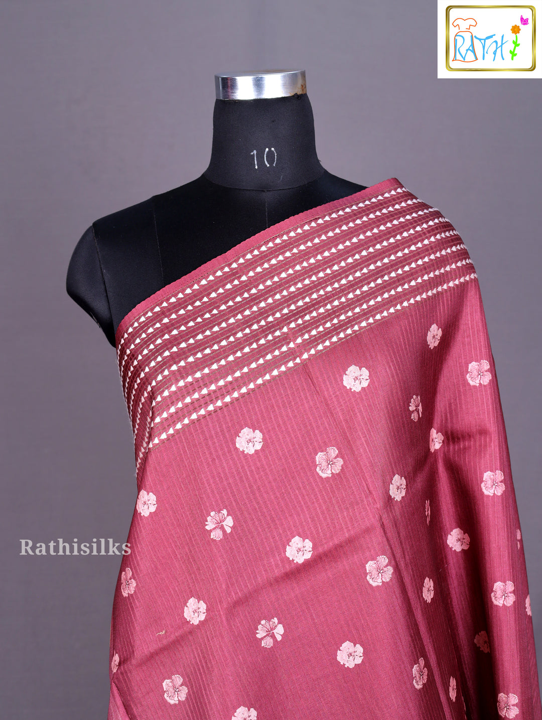 Deep Magenta Synthetic Saree