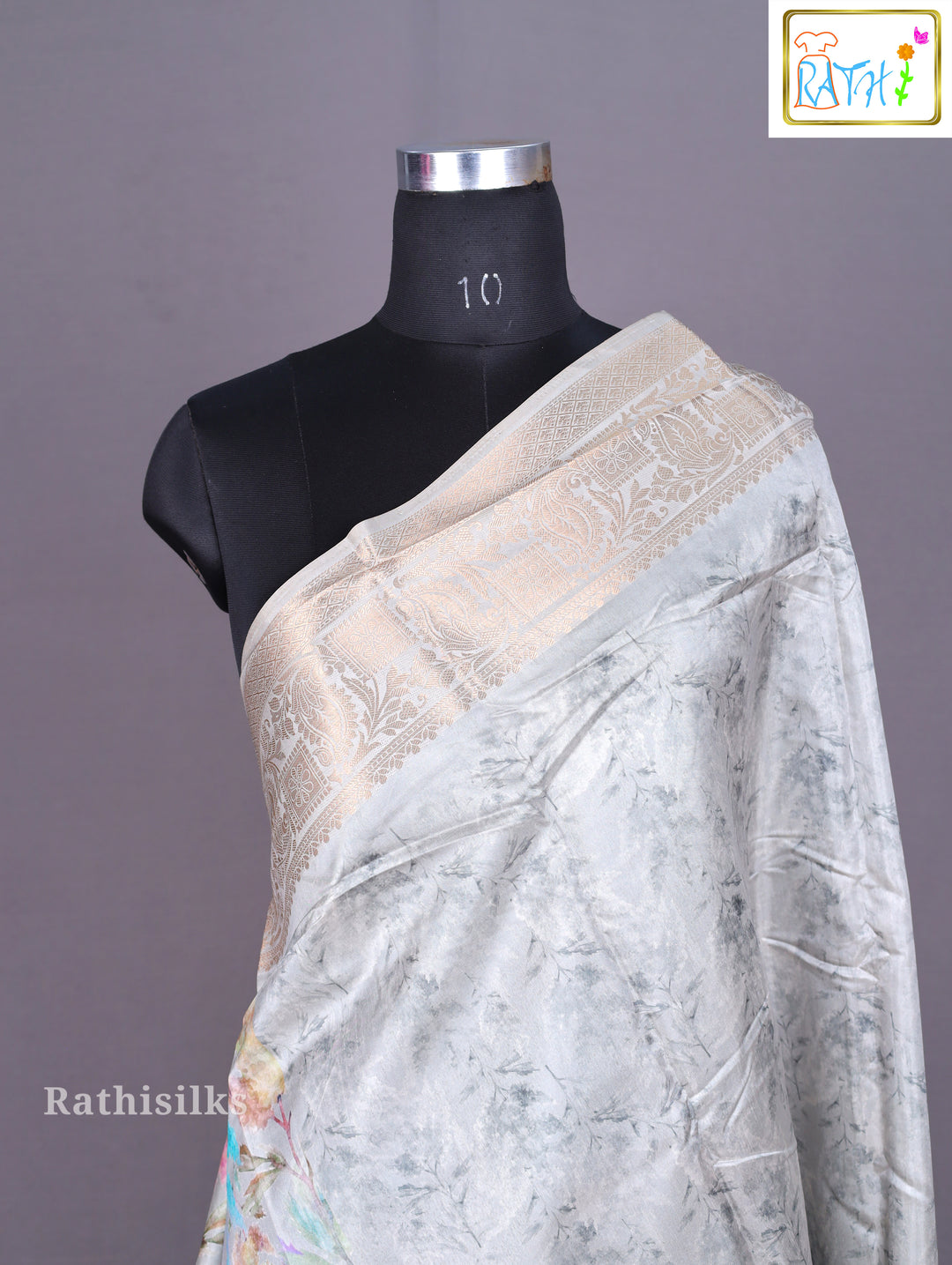 Pastel Digital Floral Print Saree