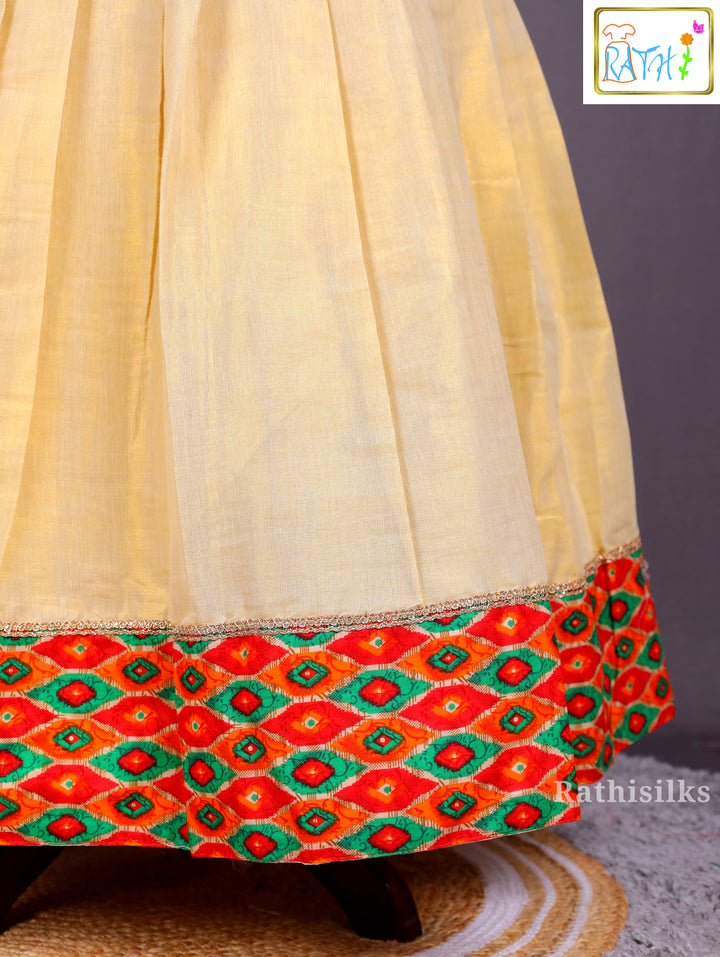 Ikat-Style Print Pavadai Sattai