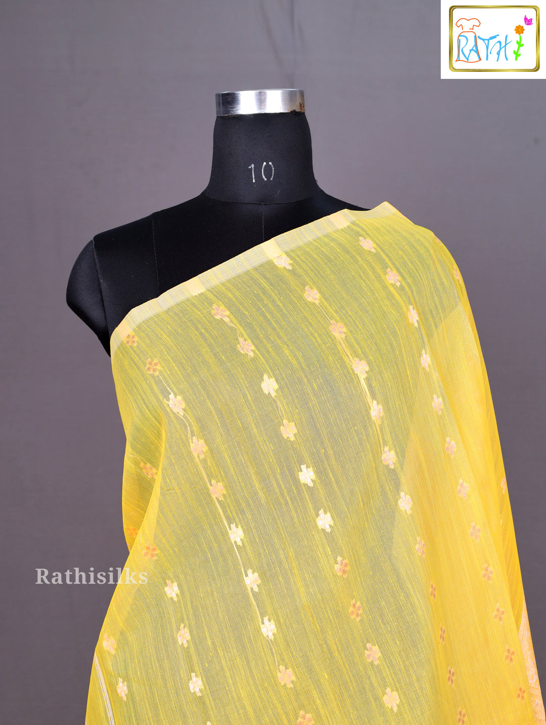 Bright Yellow Georgette Saree