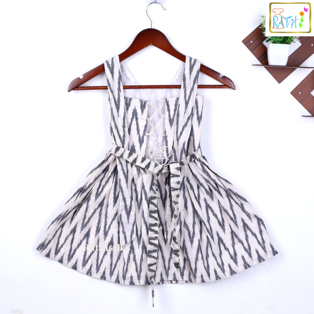 Black and White Ikat Print Frock