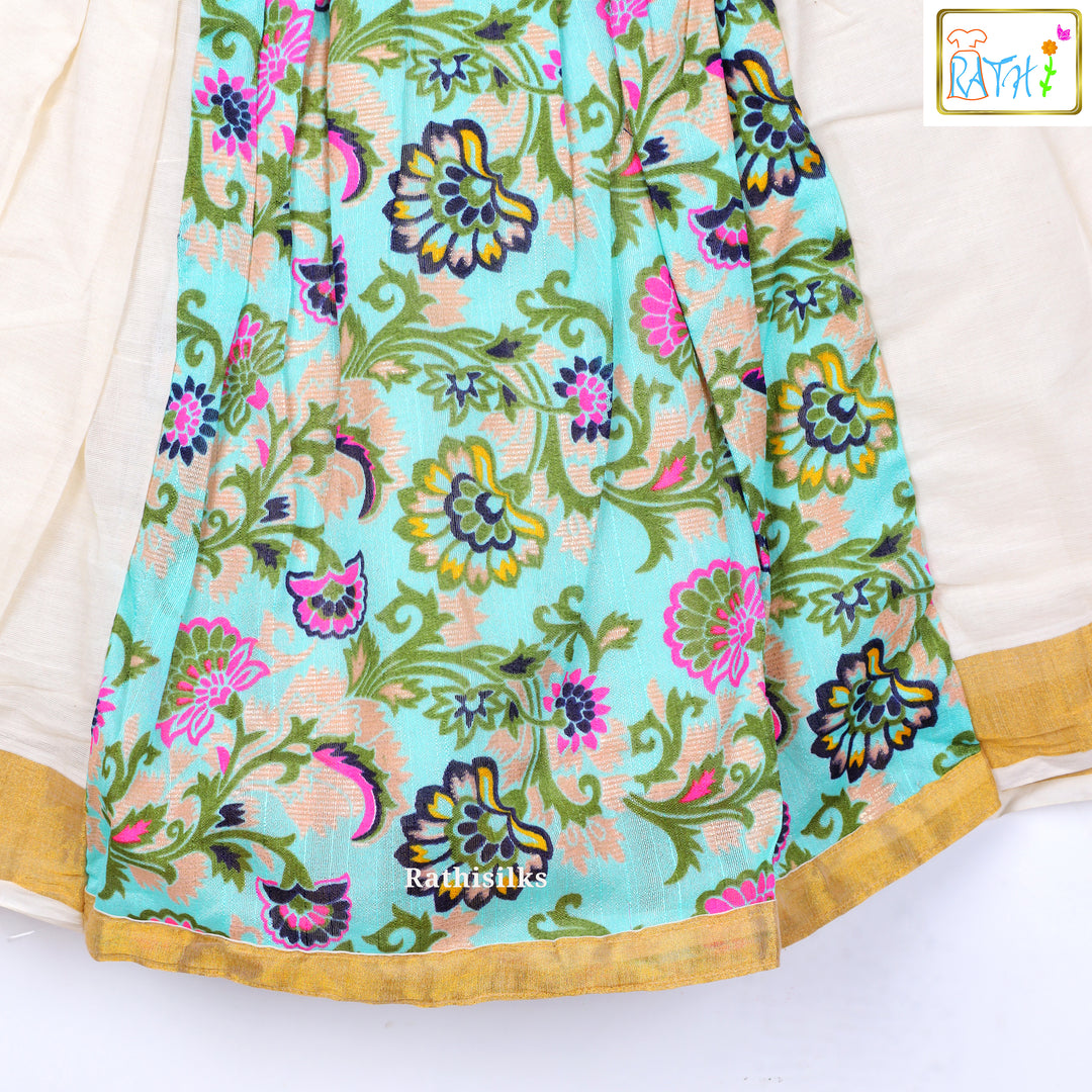 Kerala Kasavu Style Frock