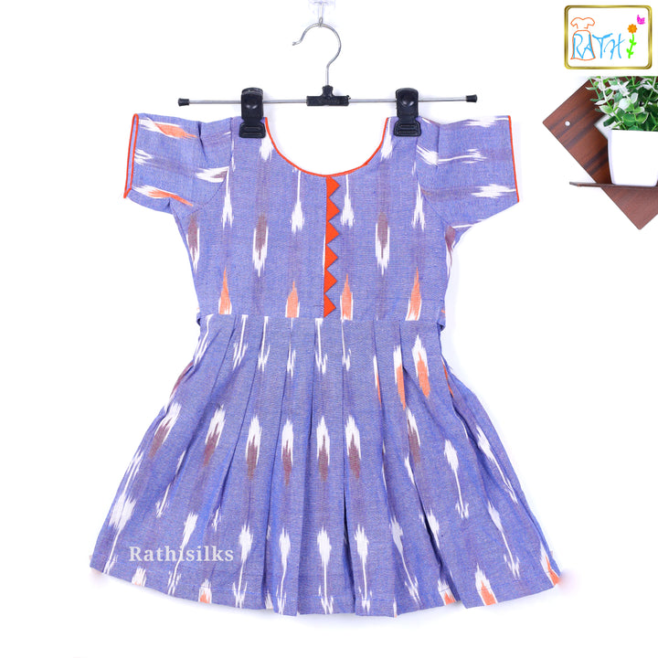 Lavender Ikat Print Frock