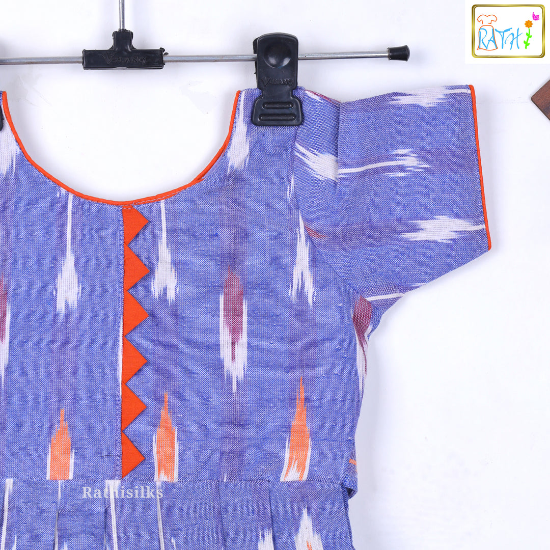 Lavender Ikat Print Frock