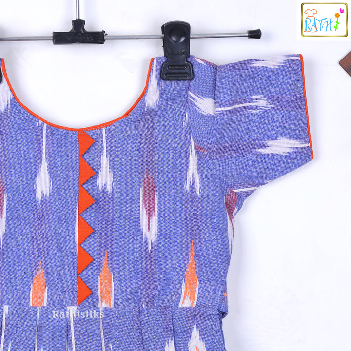 Lavender Ikat Print Frock