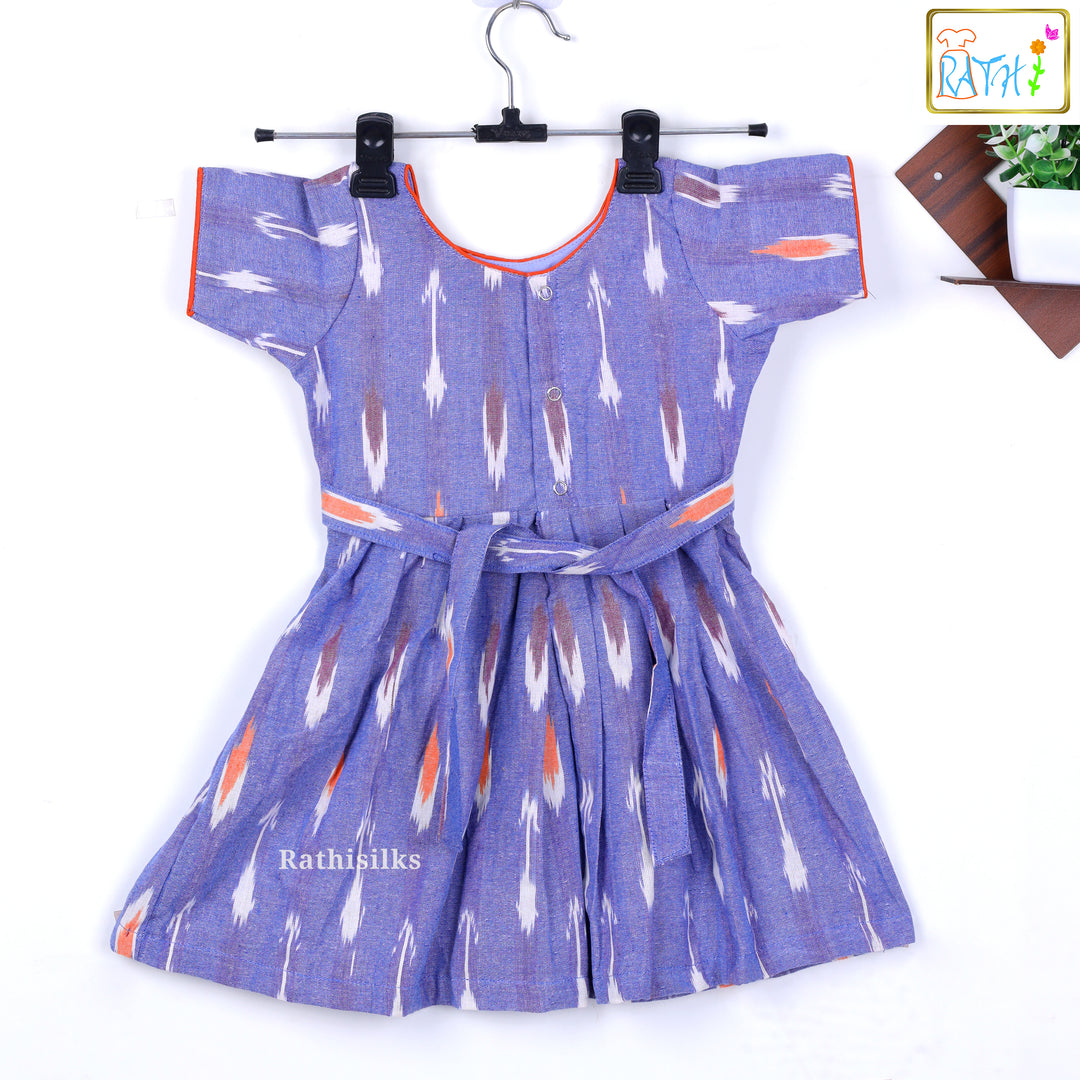 Lavender Ikat Print Frock