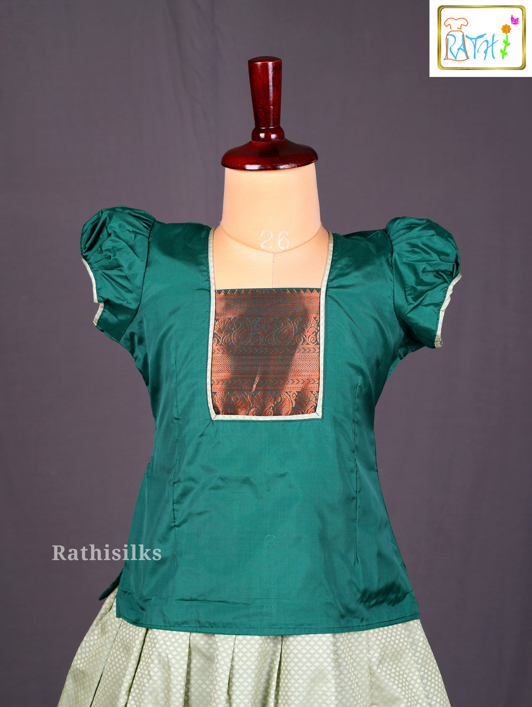 Emerald Green & Sage Pavadai Sattai