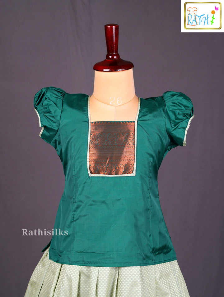 Emerald Green & Sage Pavadai Sattai