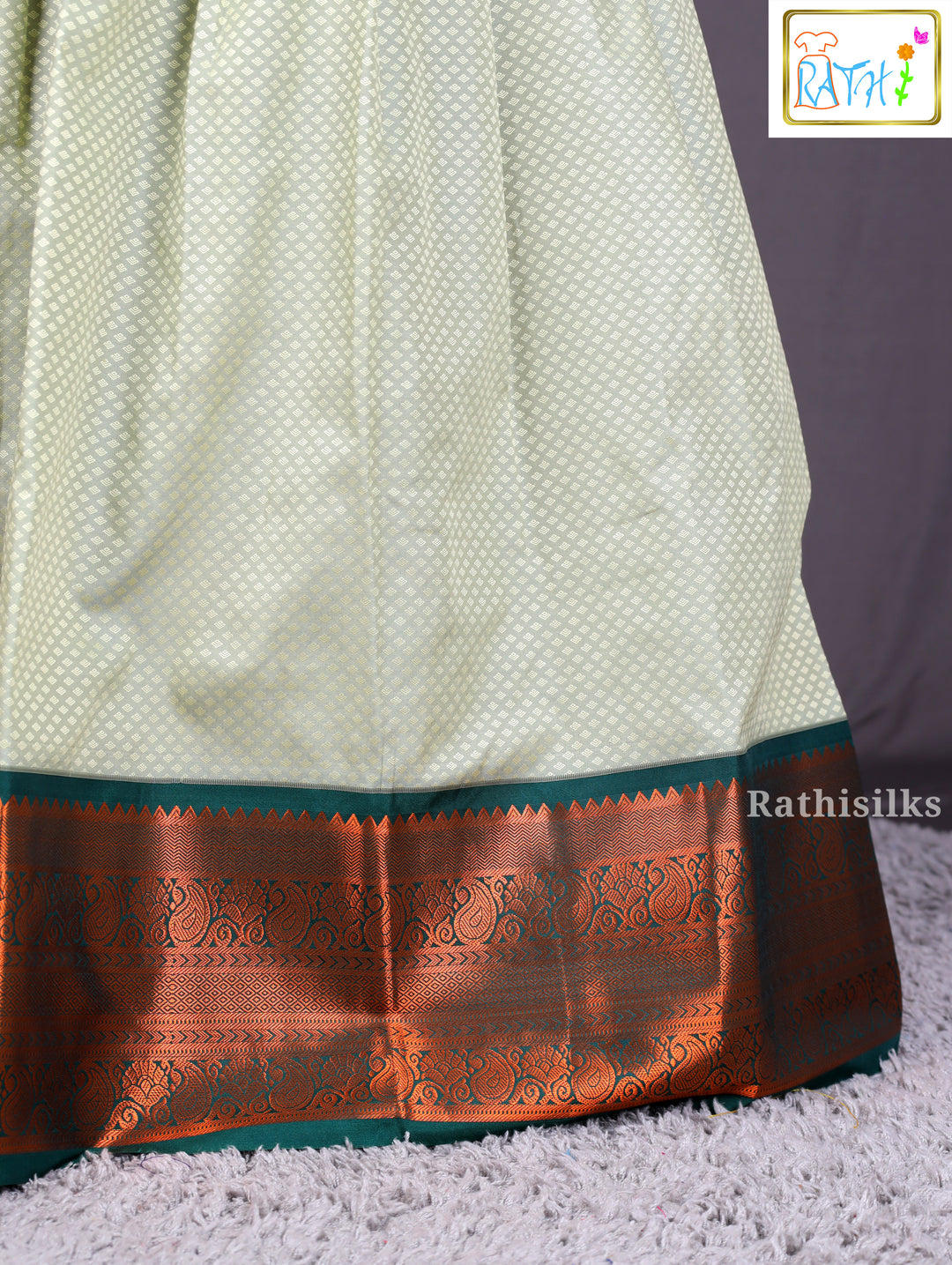 Emerald Green & Sage Pavadai Sattai