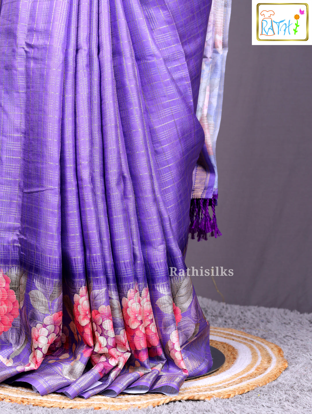 Fancy Elegant Purple and Pink Art Silk Saree