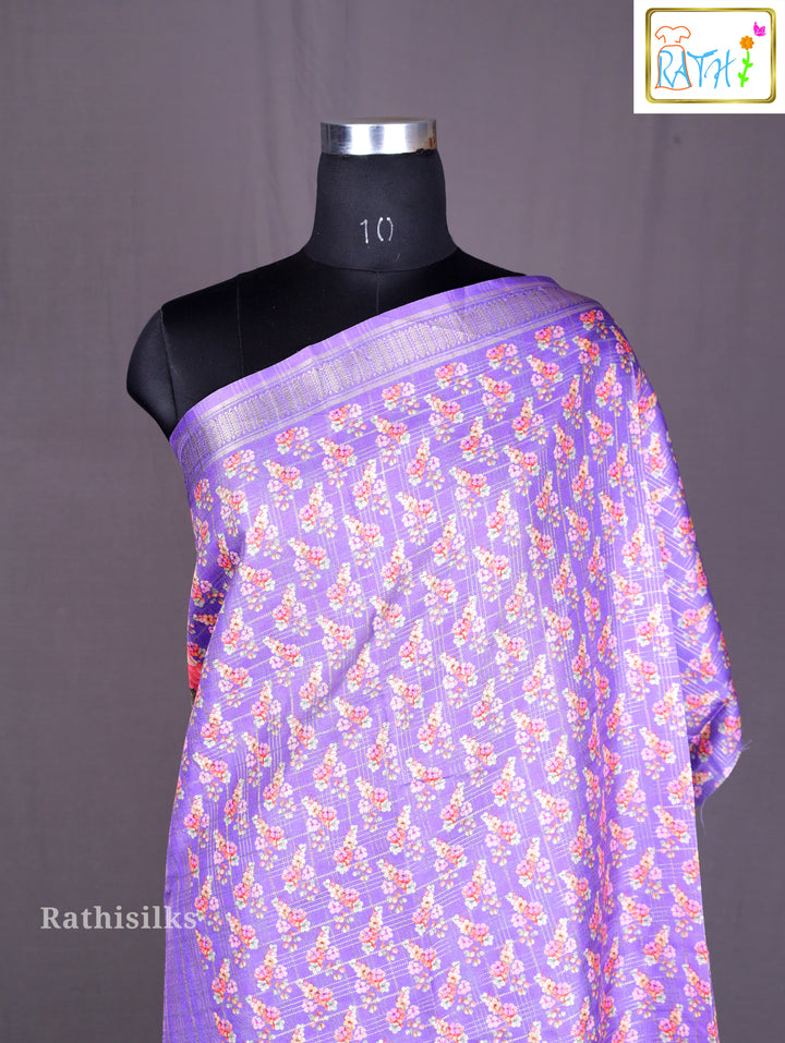 Fancy Elegant Purple and Pink Art Silk Saree
