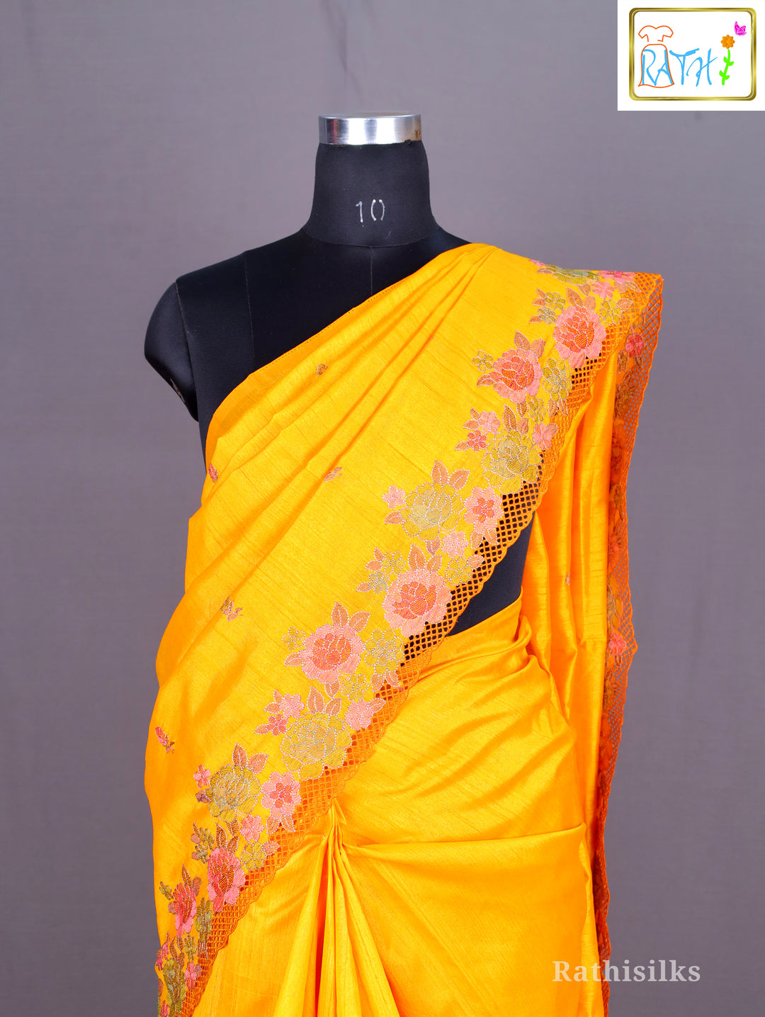 Bright Yellow Saree