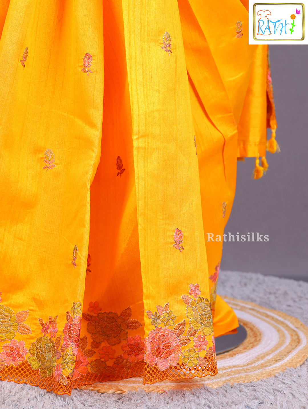 Bright Yellow Saree
