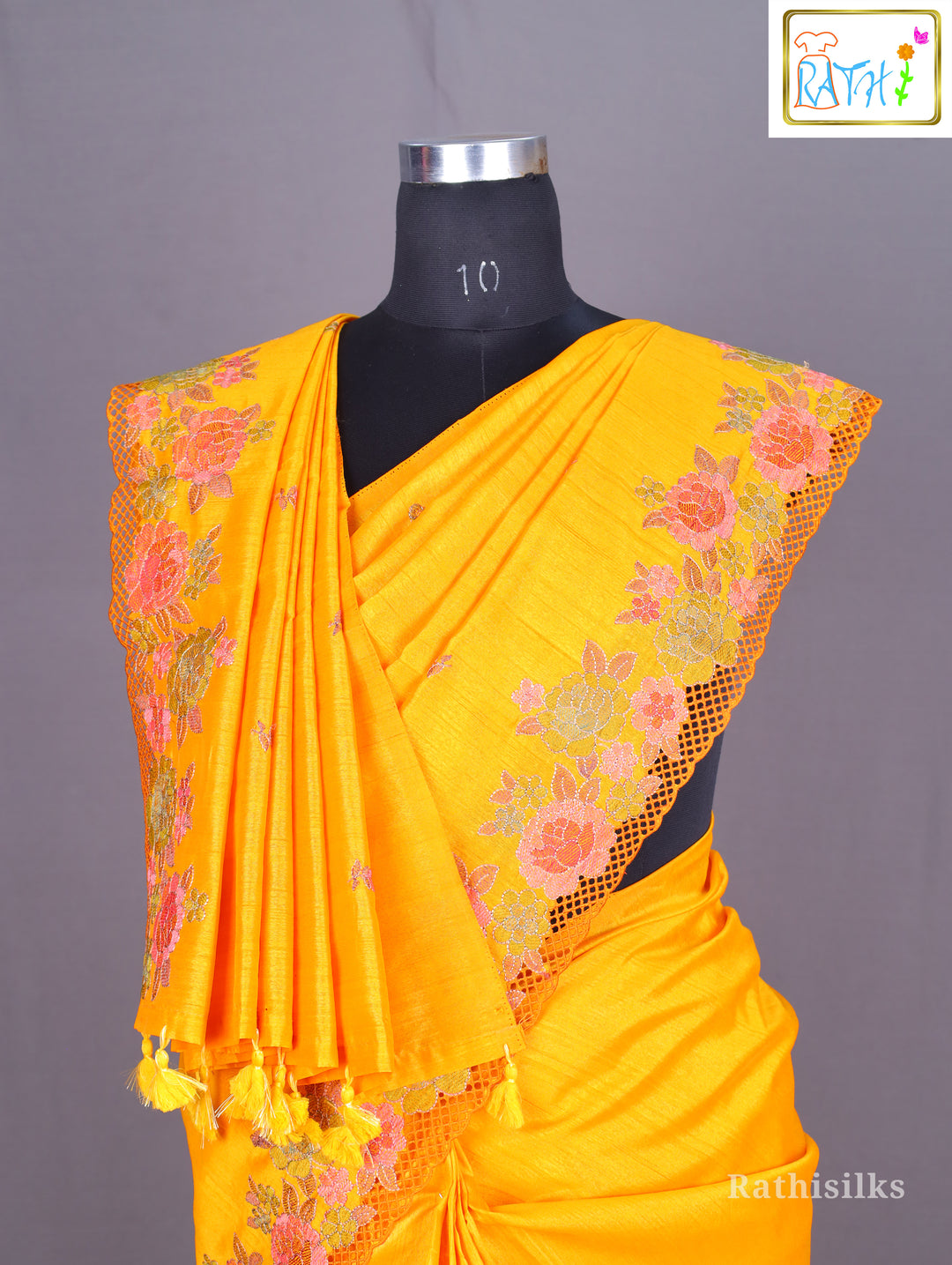 Bright Yellow Saree