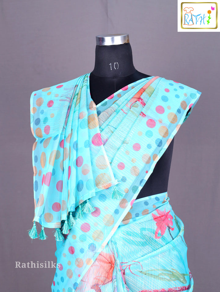Casual Printed Synthetic Saree
