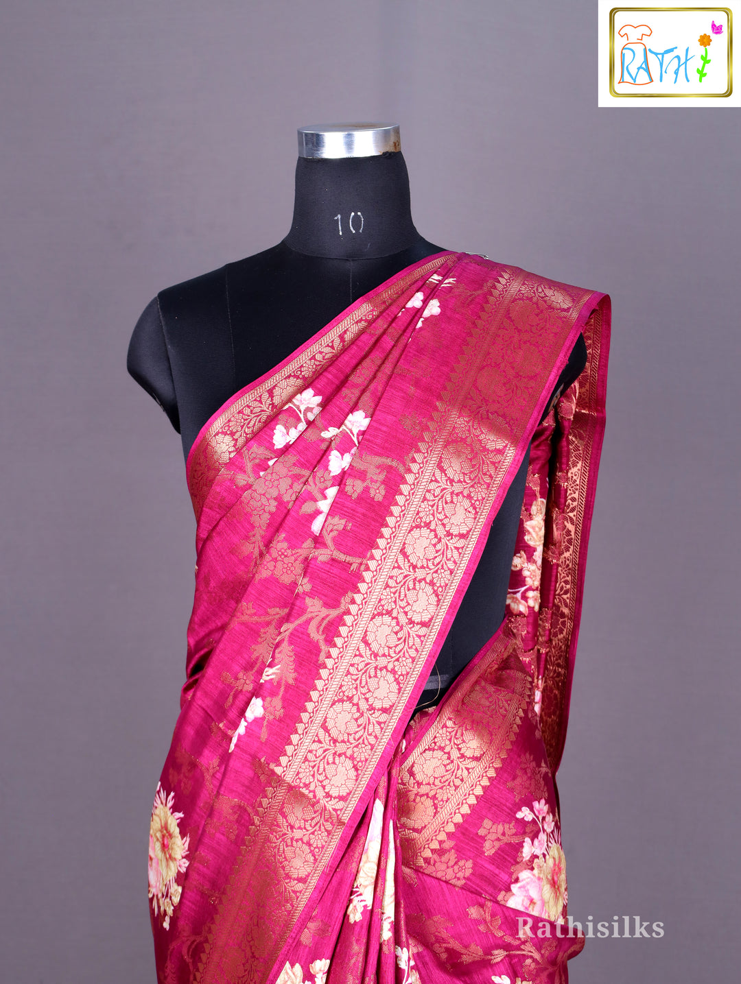 Luxurious Floral Synthetic Saree