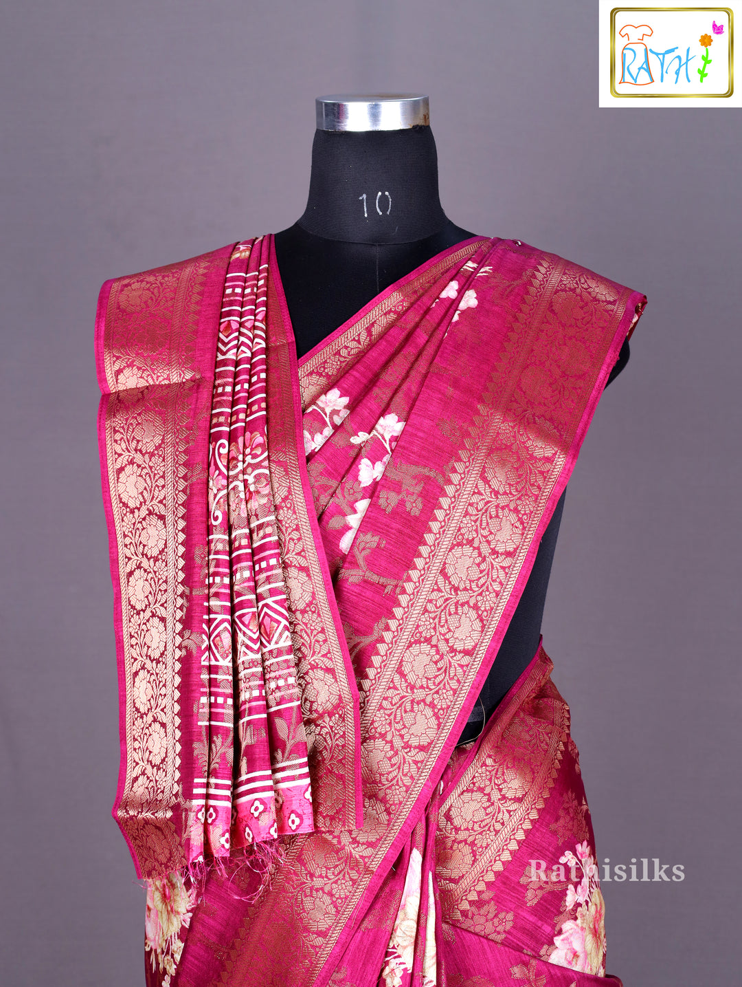 Luxurious Floral Synthetic Saree