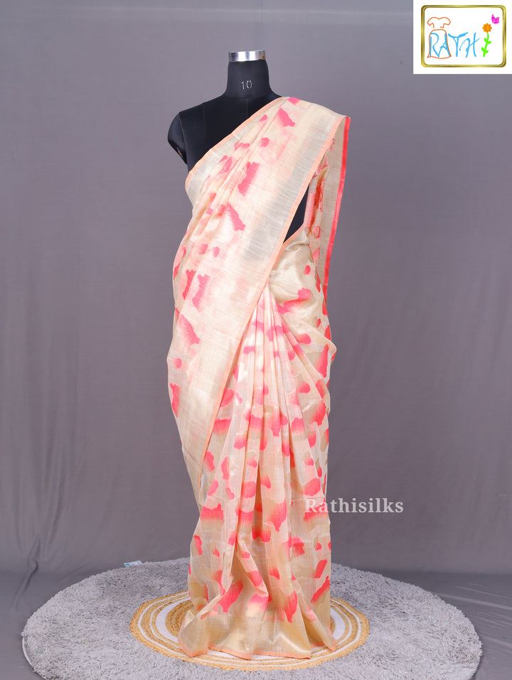 Elegant Neutral Synthetic Saree