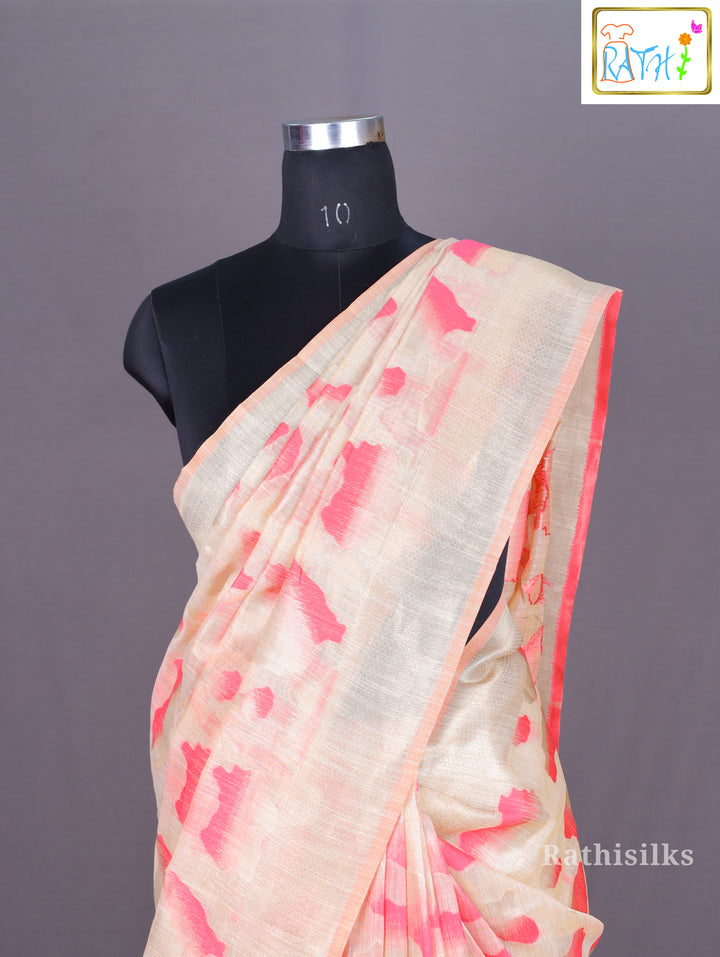 Elegant Neutral Synthetic Saree