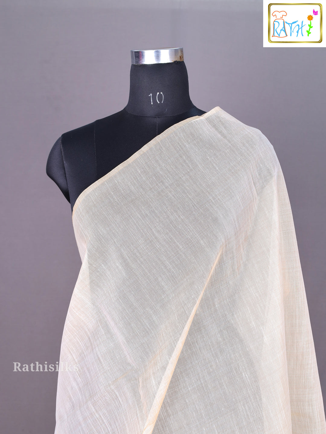 Elegant Neutral Synthetic Saree