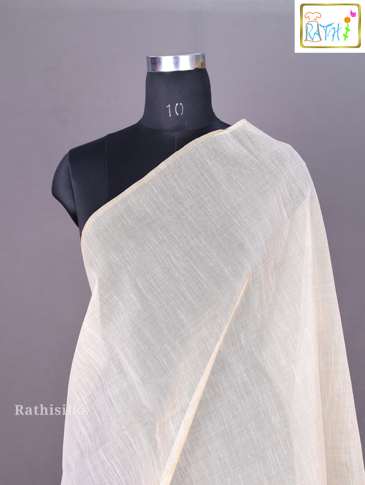 Elegant Neutral Synthetic Saree