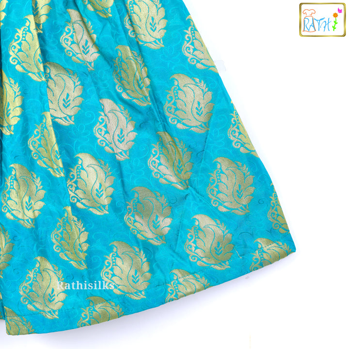 Gold & Teal Brocade Frock