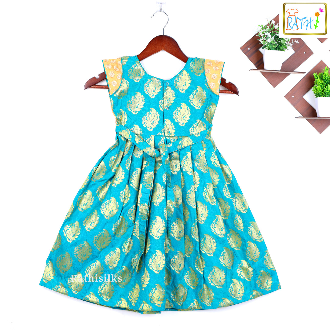 Gold & Teal Brocade Frock