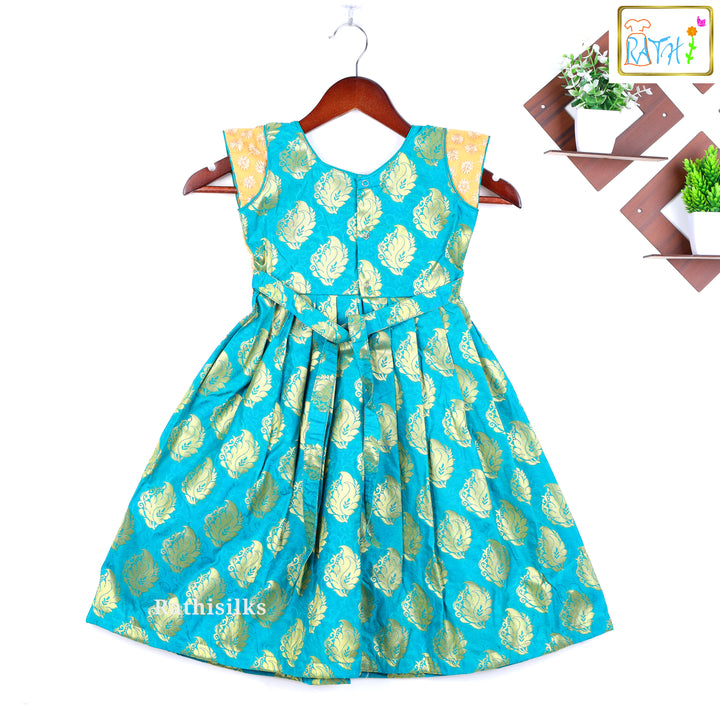 Gold & Teal Brocade Frock