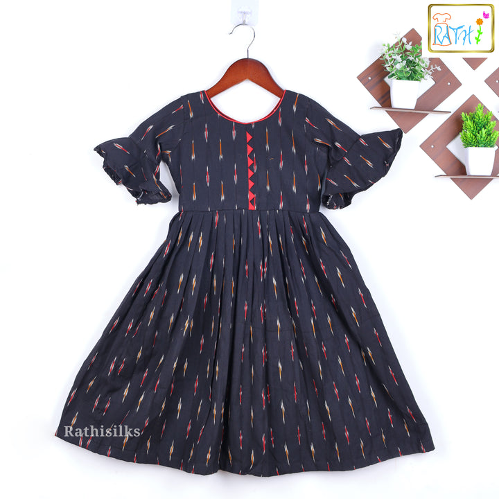 Black Ikat Frock