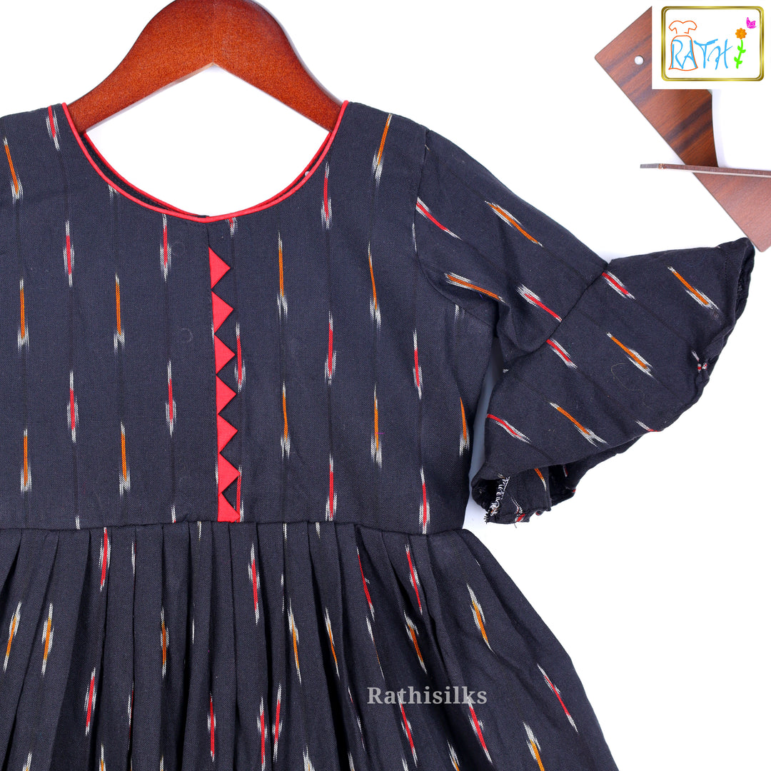 Black Ikat Frock