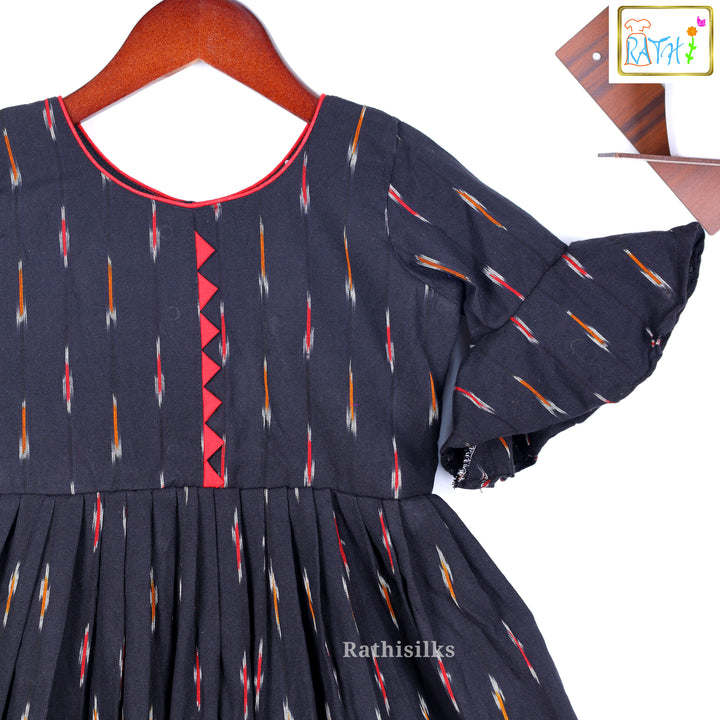 Black Ikat Frock