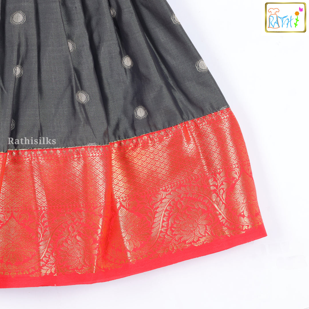 Regal Red and Grey Frock