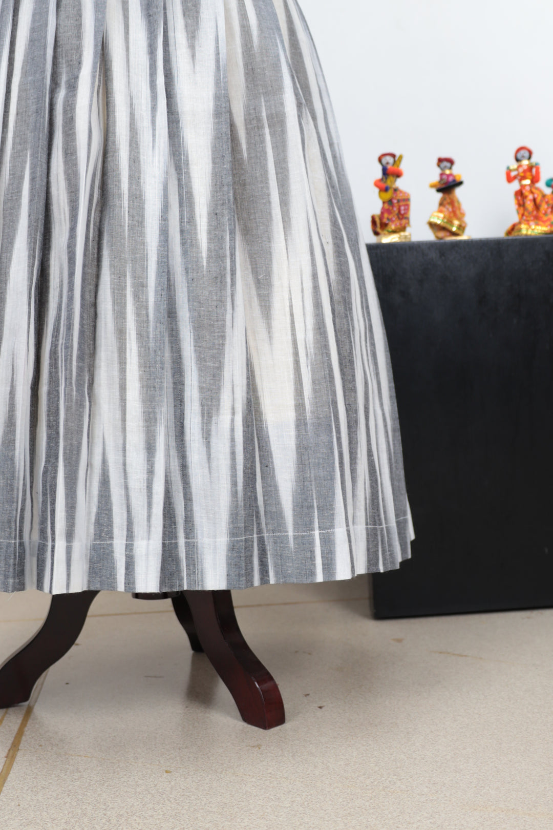 Ikat Printed Cotton Skirt and Top Set