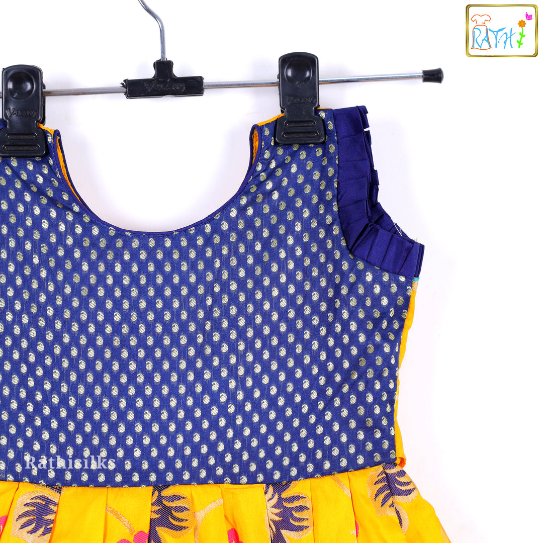 Vibrant Blue and Yellow Frock
