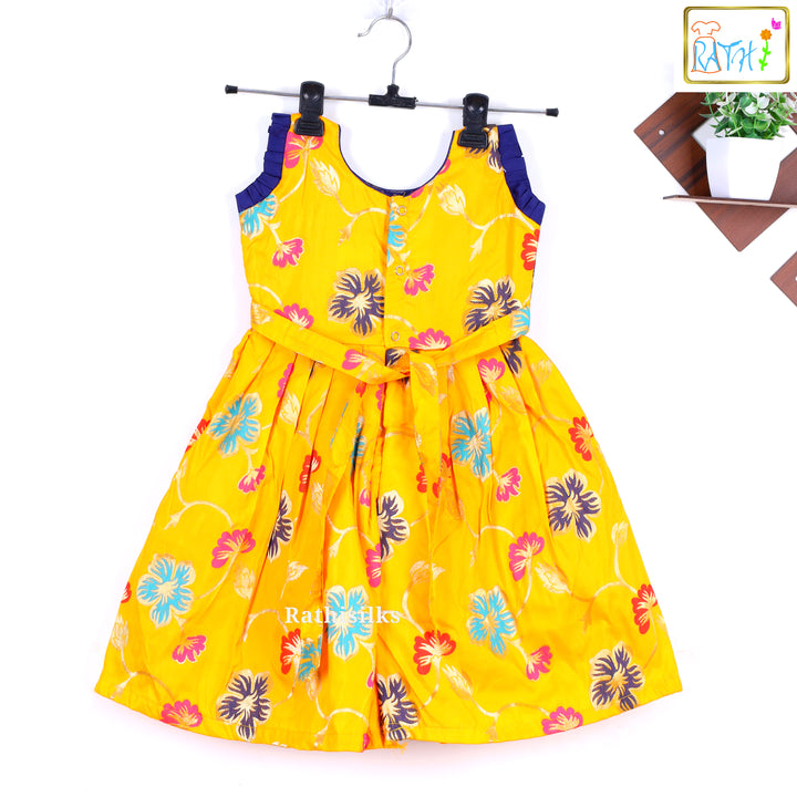 Vibrant Blue and Yellow Frock
