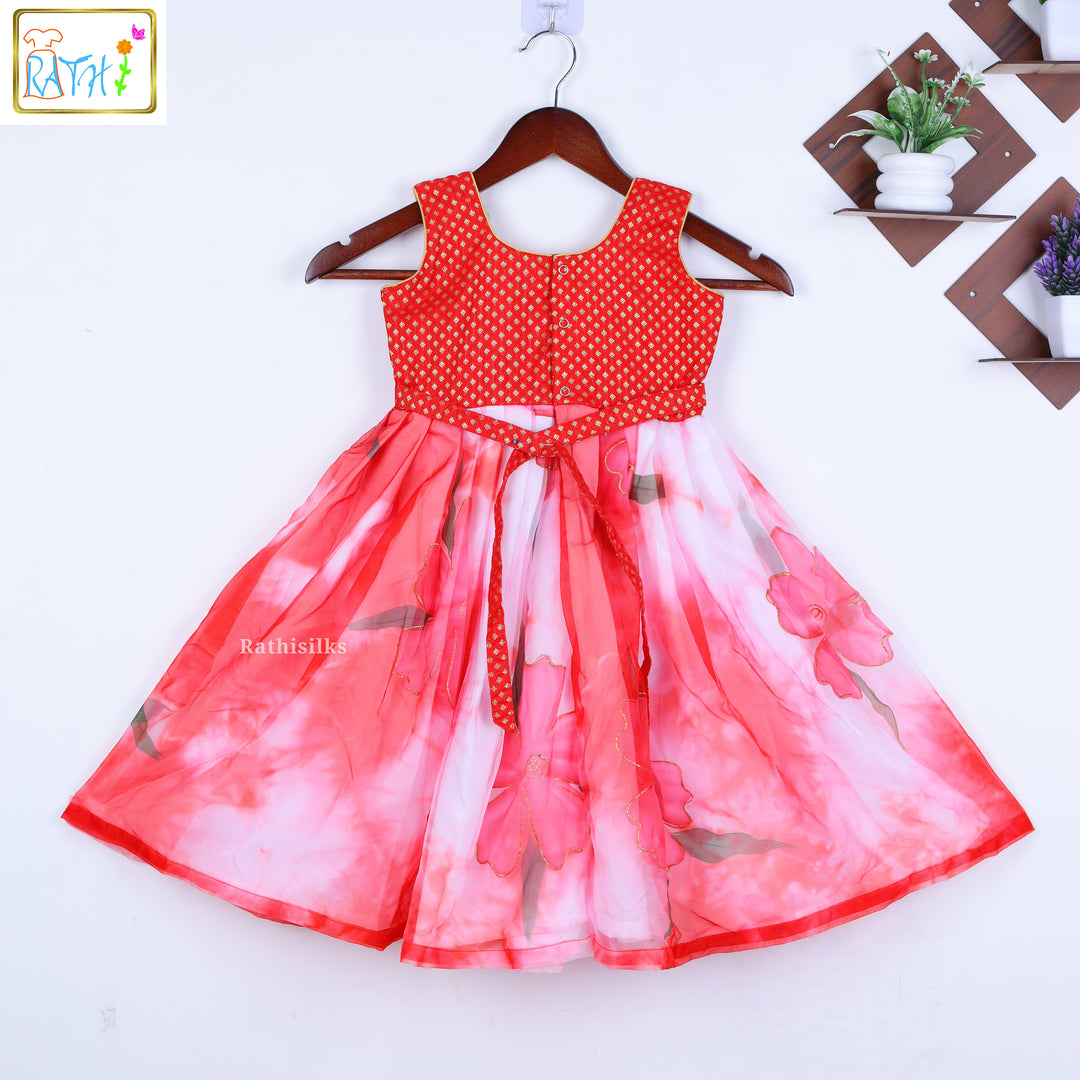Floral Cotton-Organza Frock