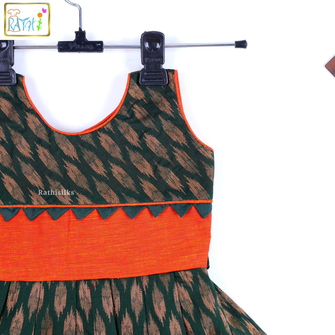 Ikat Mangalagiri Cotton Frock