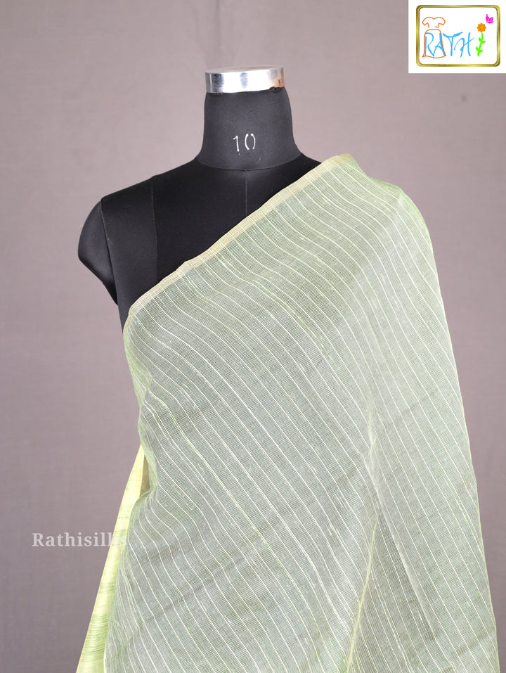 Elegant Green Synthetic Saree